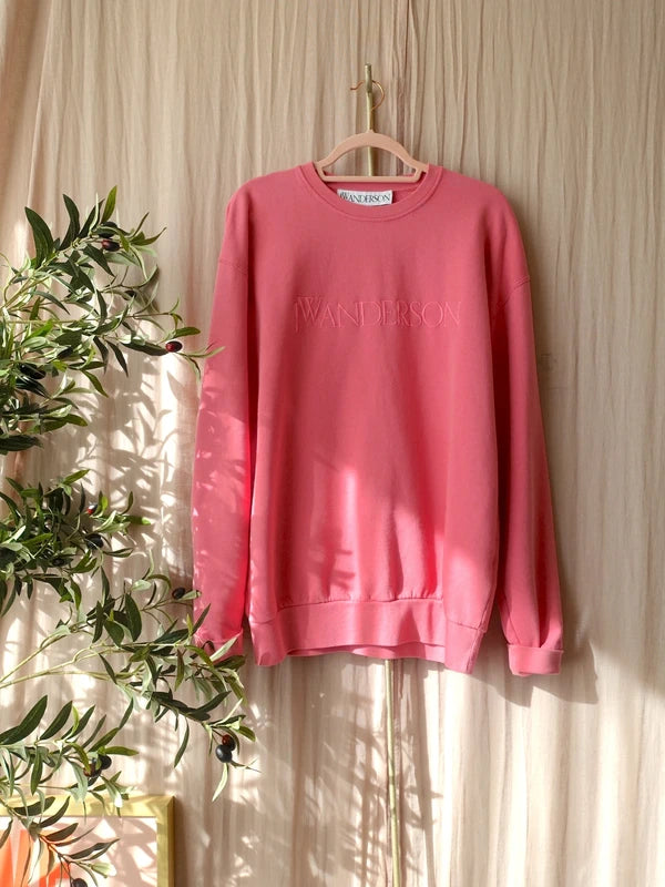 Heren - JW Anderson logo embroidery sweater roze