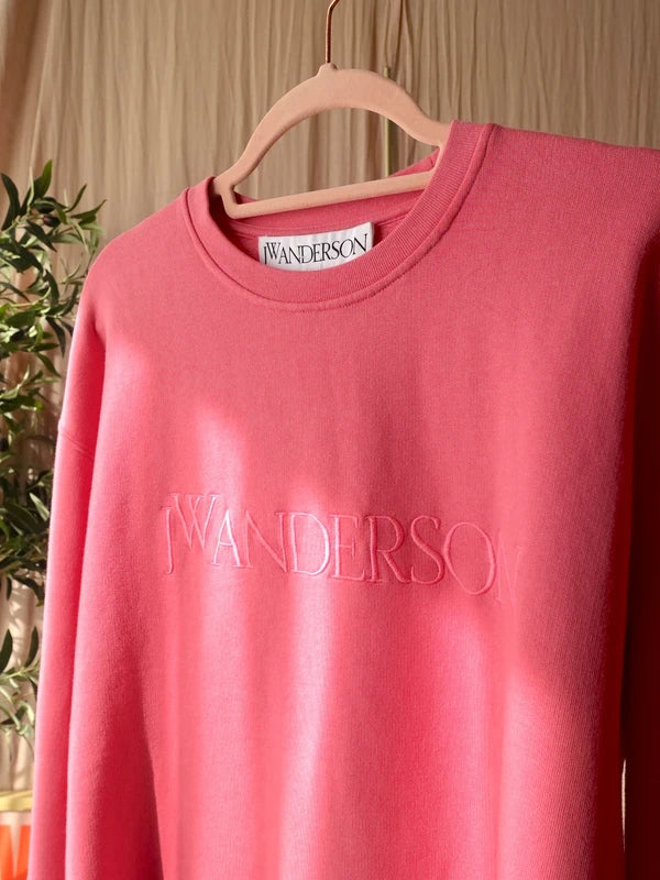 Heren - JW Anderson logo embroidery sweater roze