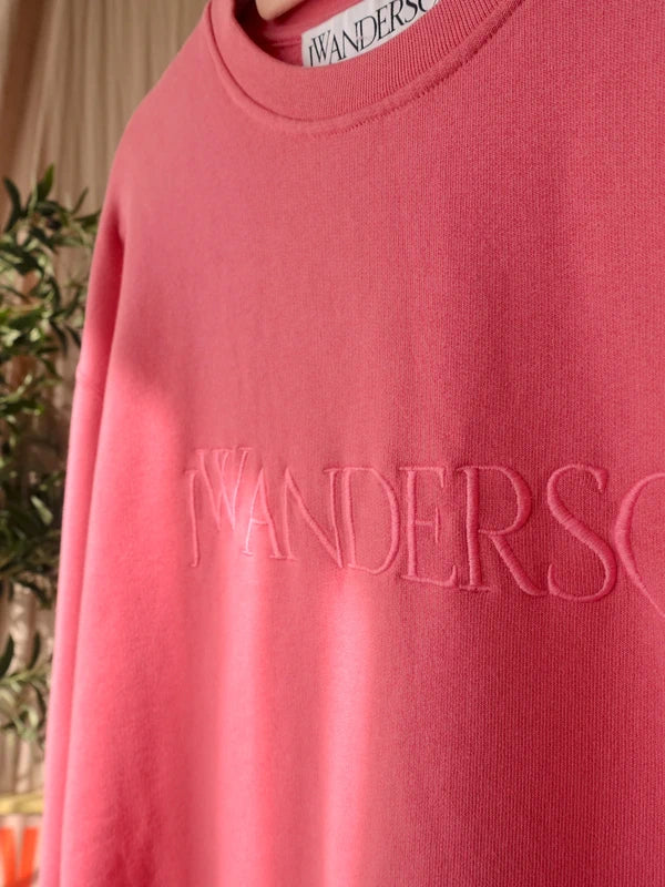 Heren - JW Anderson logo embroidery sweater roze