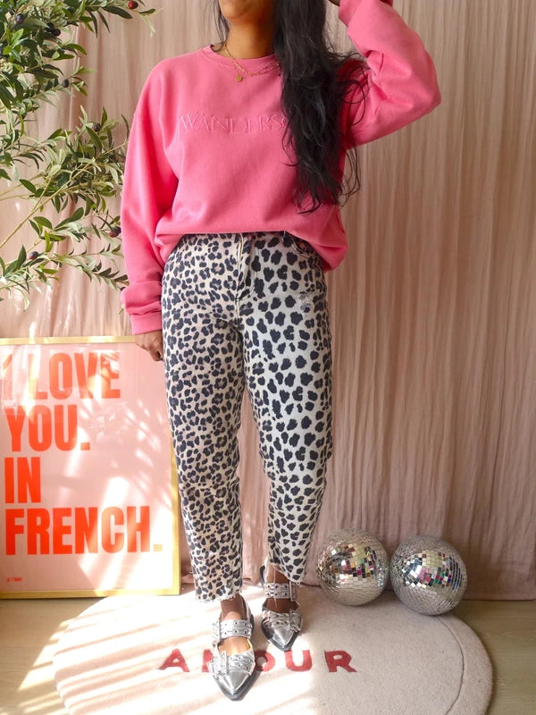Heren - JW Anderson logo embroidery sweater roze