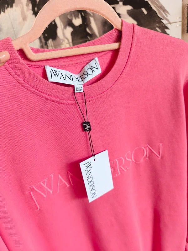 Heren - JW Anderson logo embroidery sweater roze