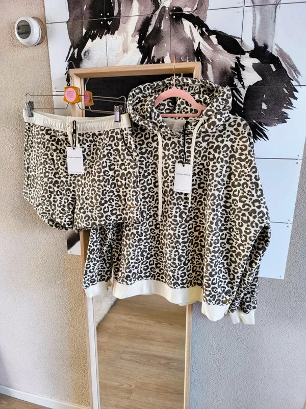 Deblon sports co-ord set Ava + Olivia latte (hoodie + short)