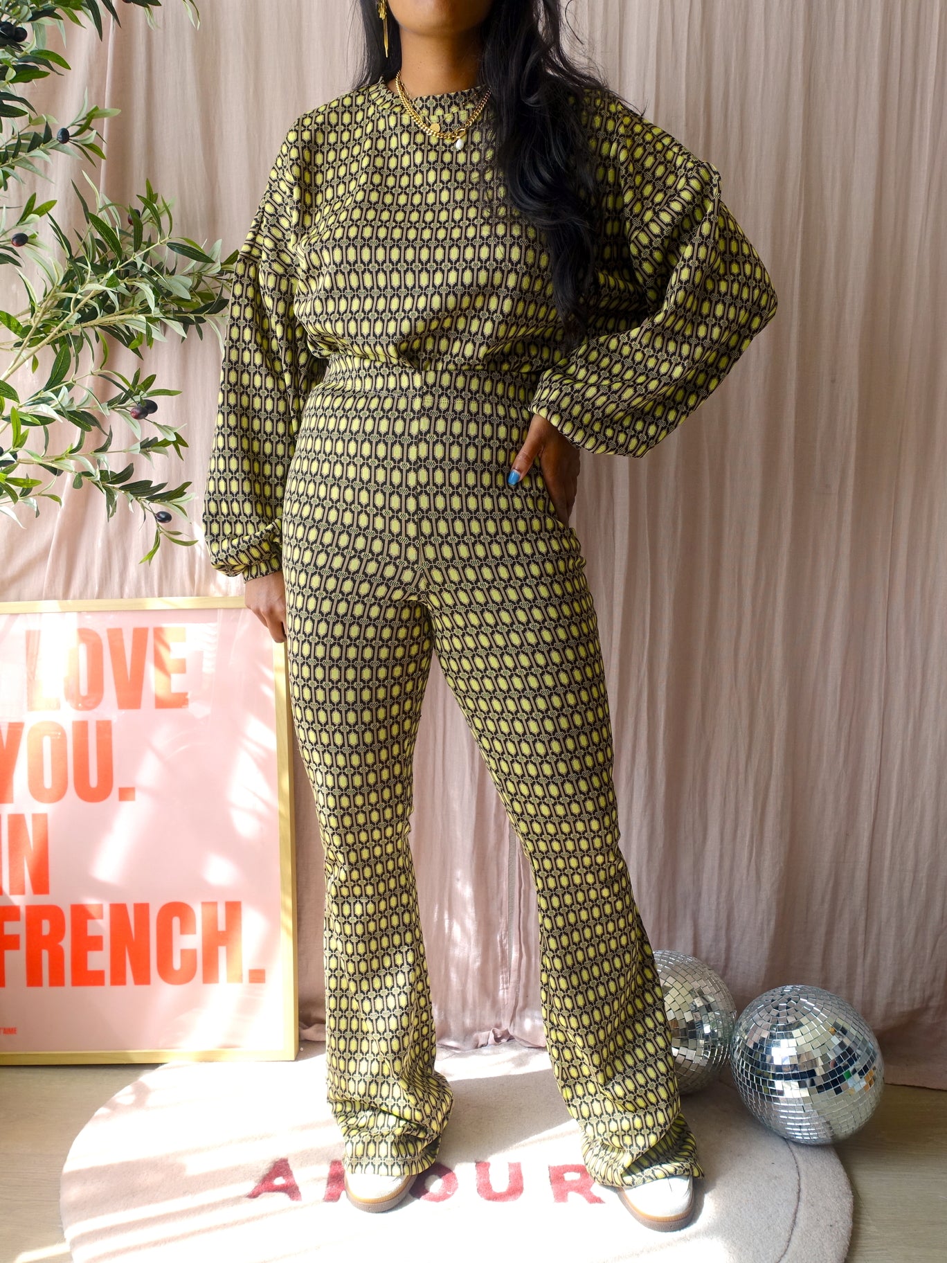 Refined Department Abba jacquard flared
