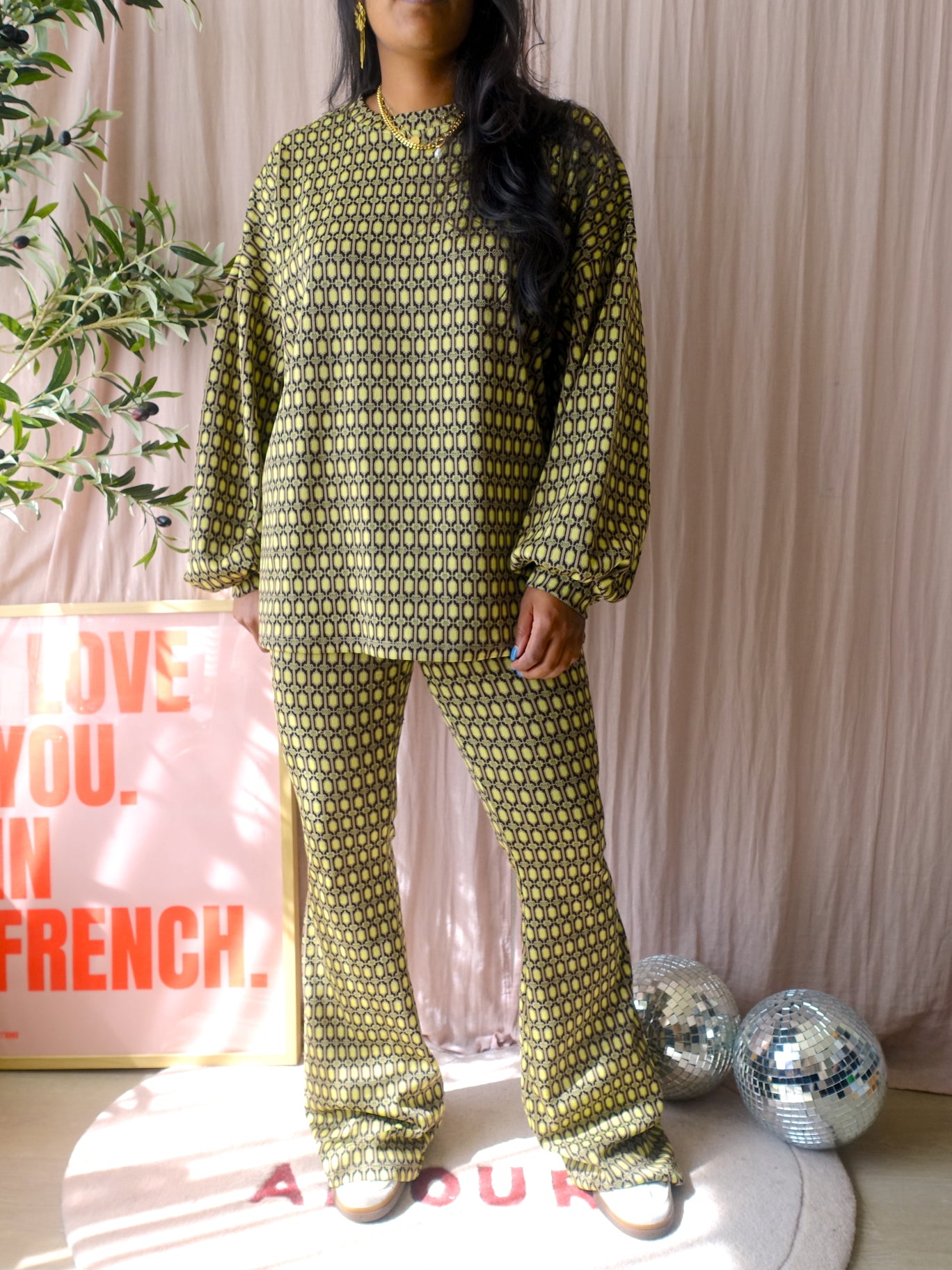 Refined Department Abba jacquard flared