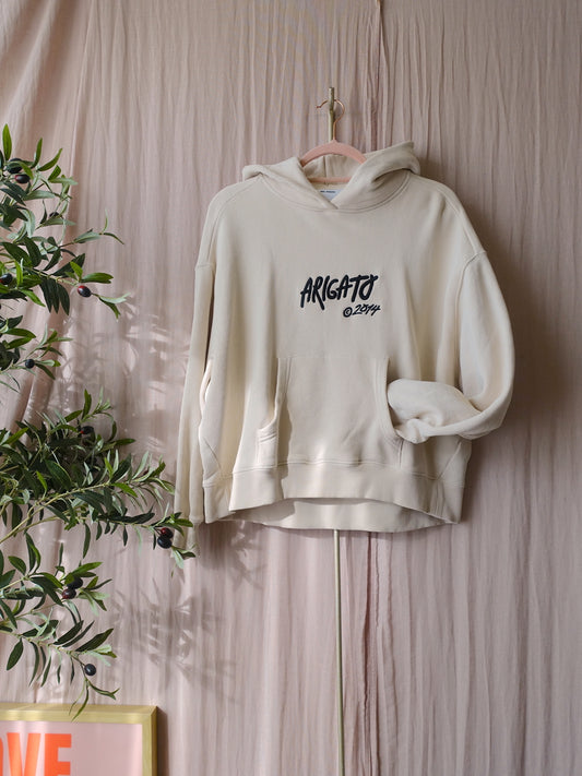 Axel Arigato oversized embroidered hoodie ecru