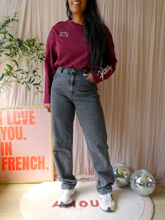 Abrand A '94 high straight tall jeans dark grey