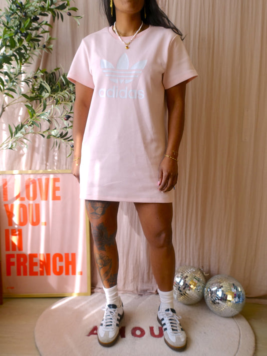 Adidas originals firebird loose fit t-shirtjurk rose quartz