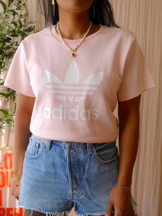 Adidas originals firebird loose fit t-shirtjurk rose quartz