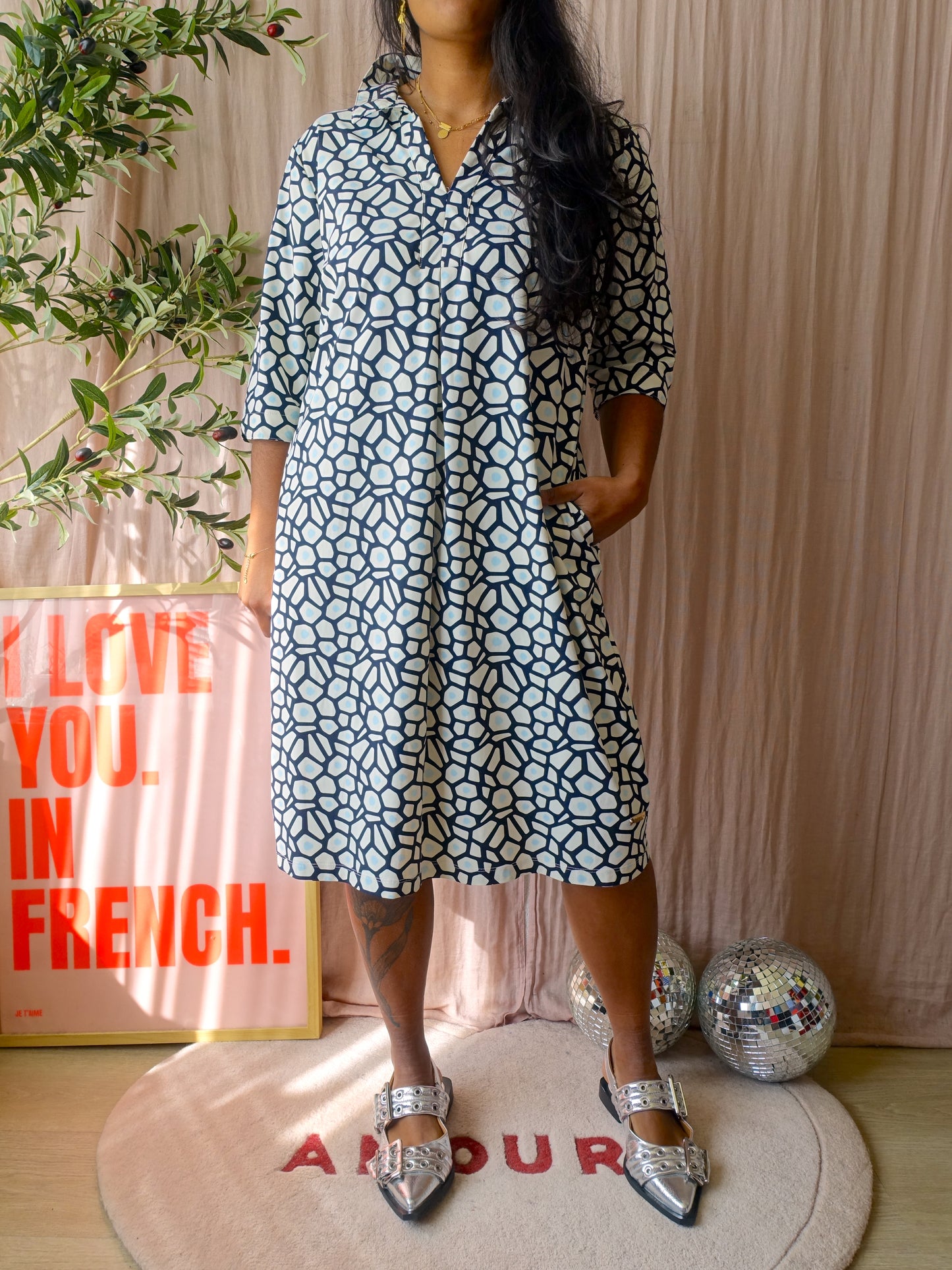 Aime Balance travel quality midi jurk