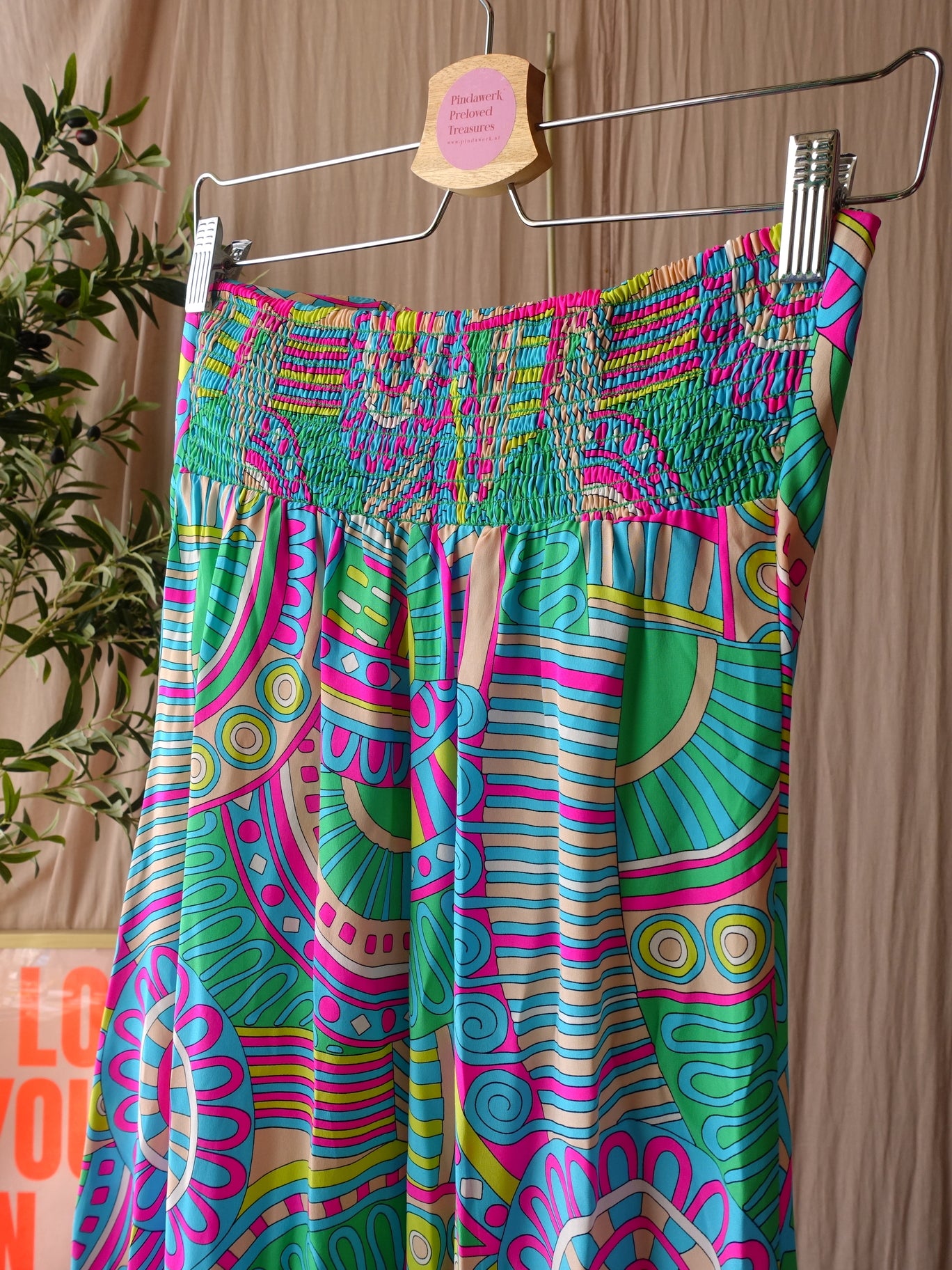 Alice & Trixie 100% silk strapless maxi jurk