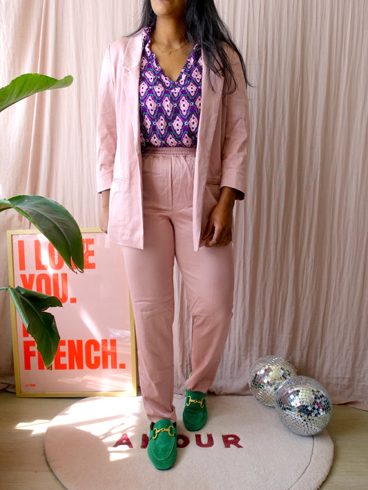 Amatør mina rose co-ord suit (blazer + broek)