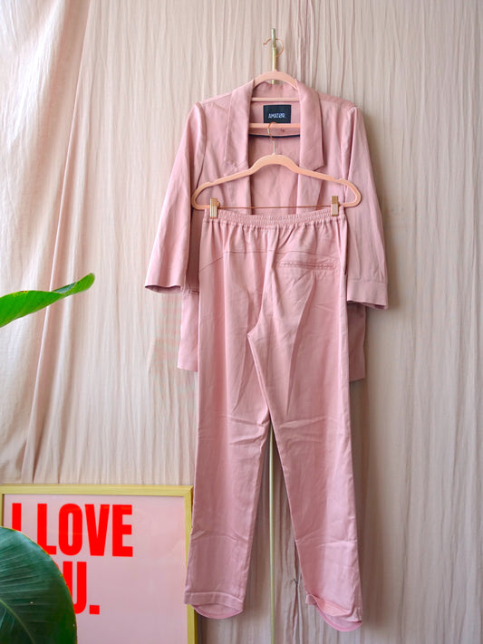 Amatør mina rose co-ord suit (blazer + broek)
