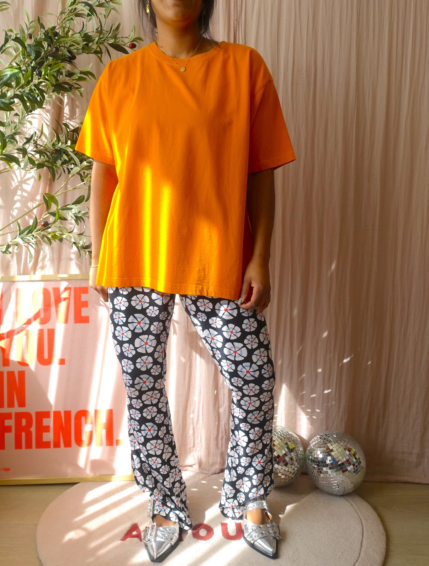 American Vintage fizvalley oversized tee tangerine