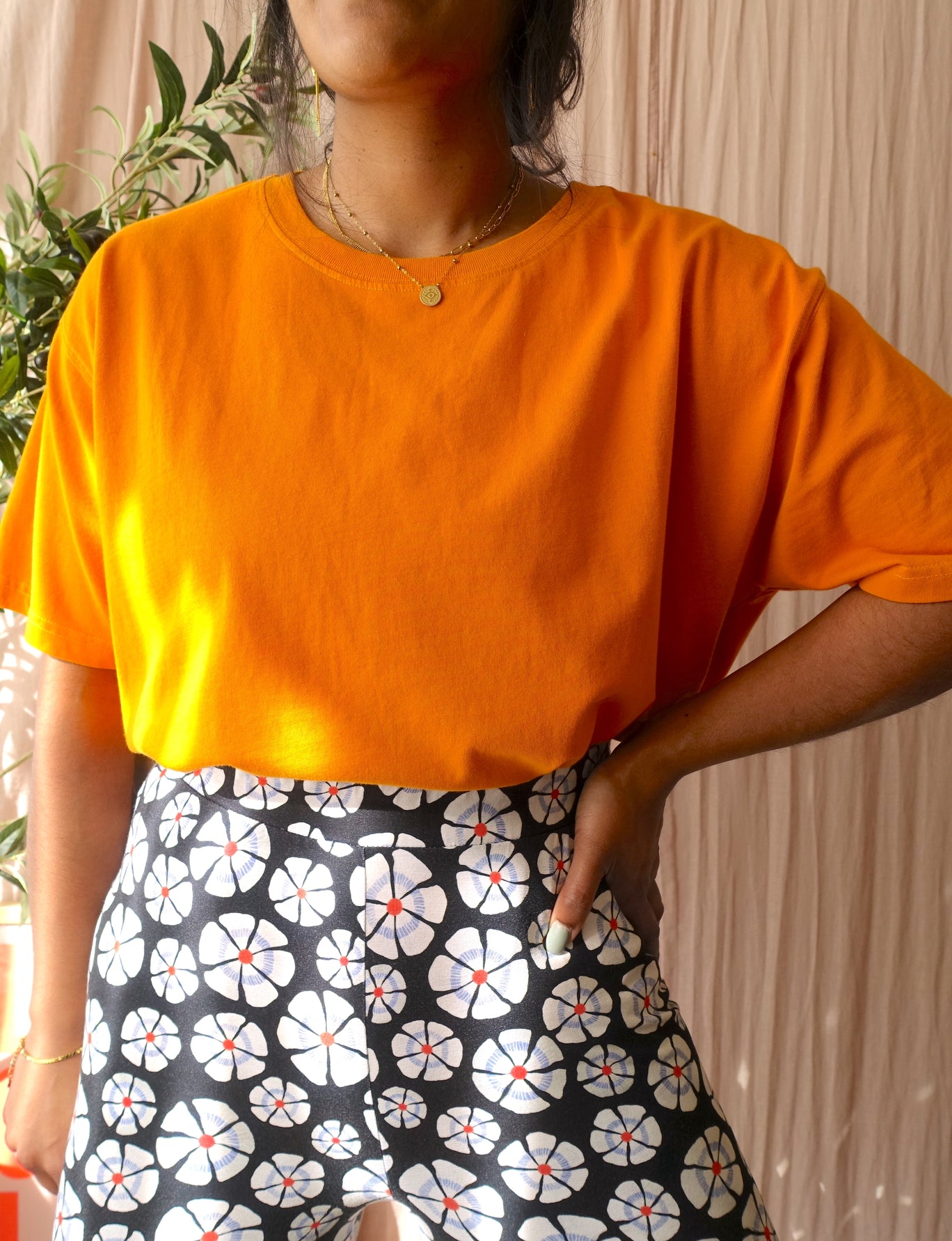 American Vintage fizvalley oversized tee tangerine