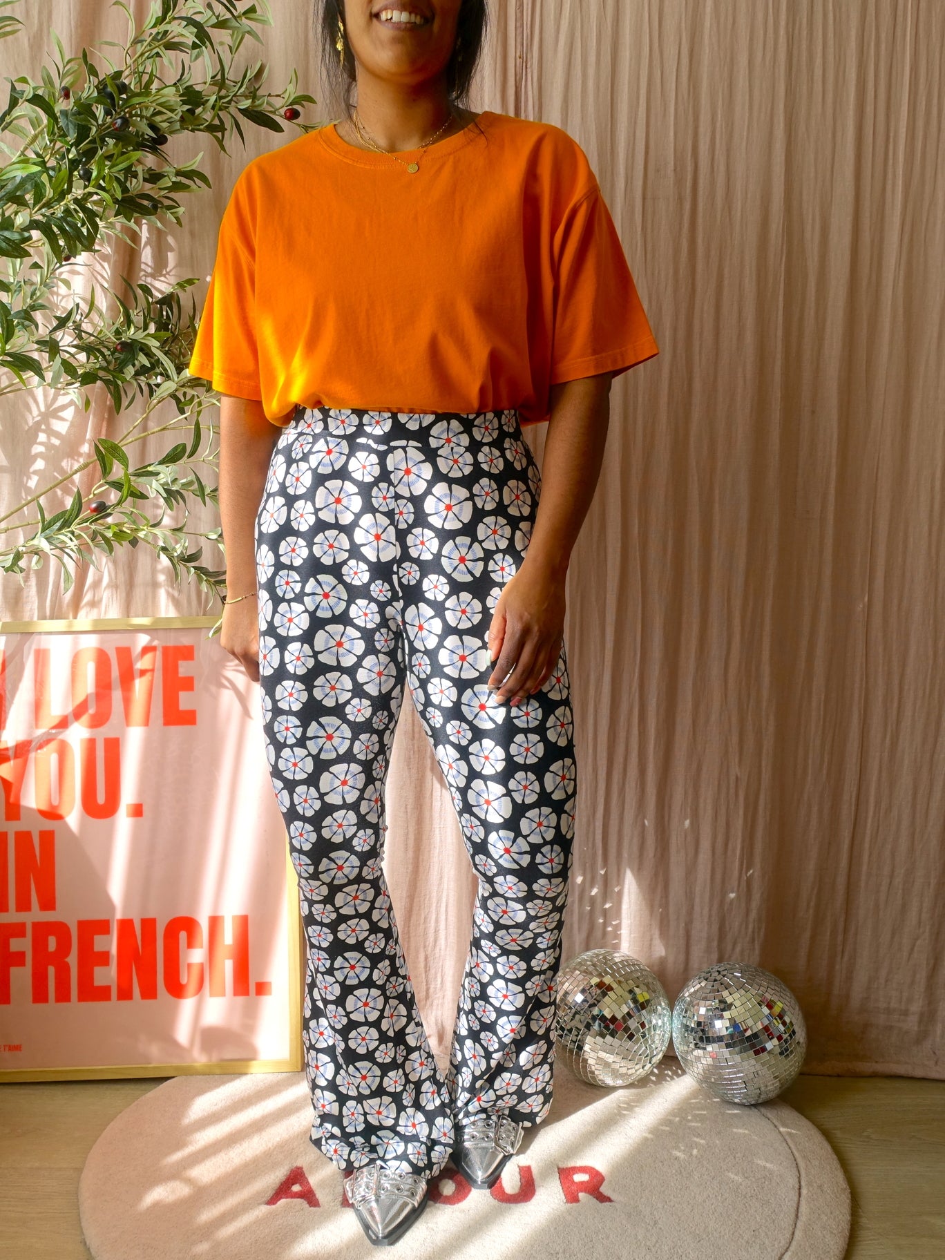 American Vintage fizvalley oversized tee tangerine