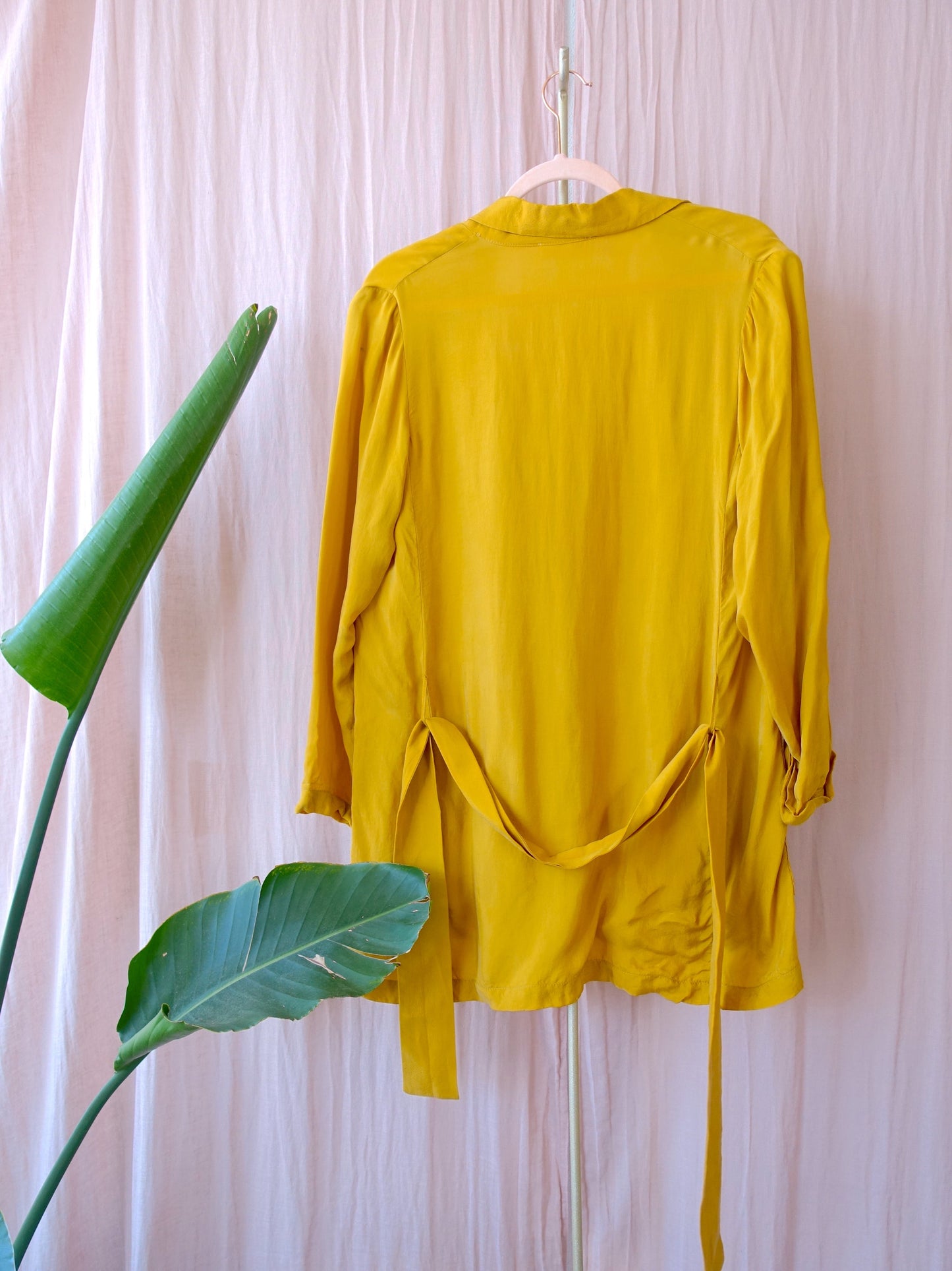 American Vintage cupro blazer golden ochre