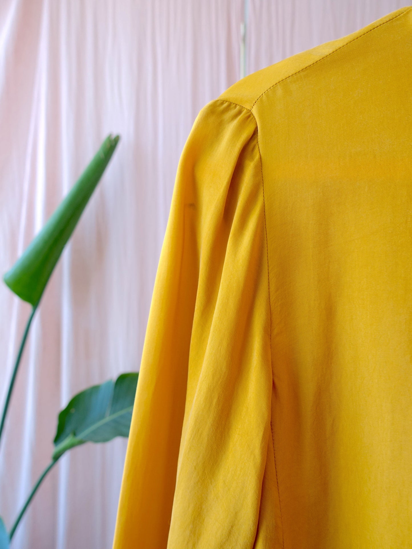 American Vintage cupro blazer golden ochre