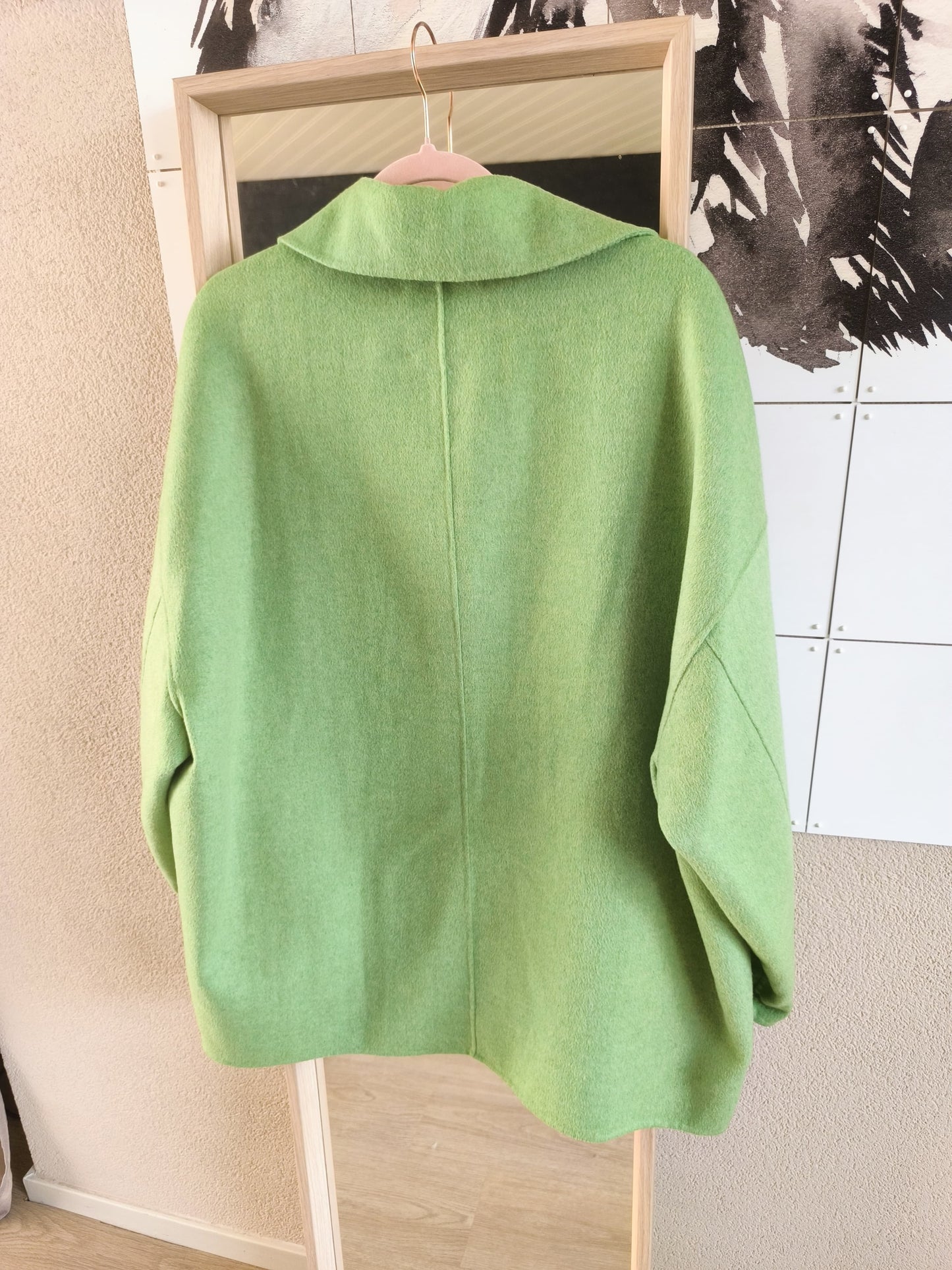 American Vintage Dadoulove coat pastel / mos groen