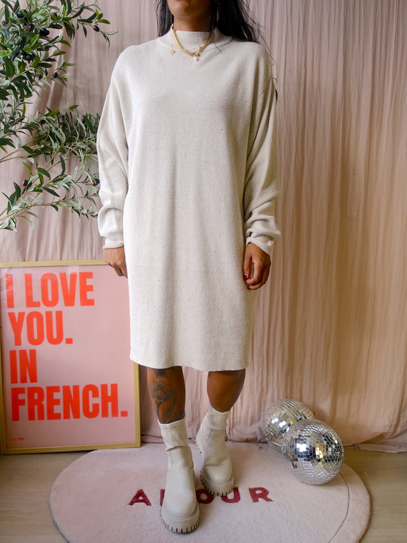 Bronx Groov-y leather boots winter white