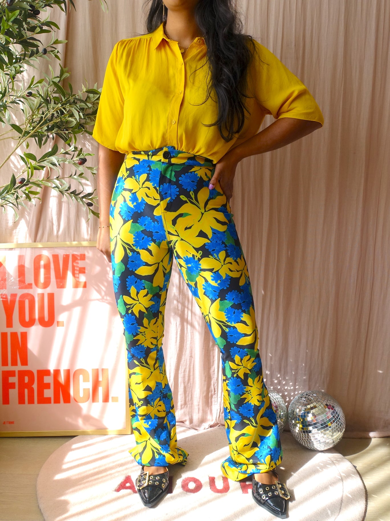 American Vintage oversized shirt golden yellow