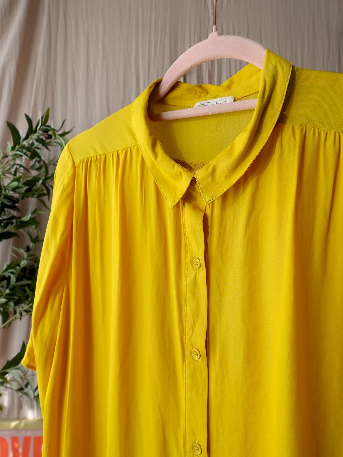 American Vintage oversized shirt golden yellow
