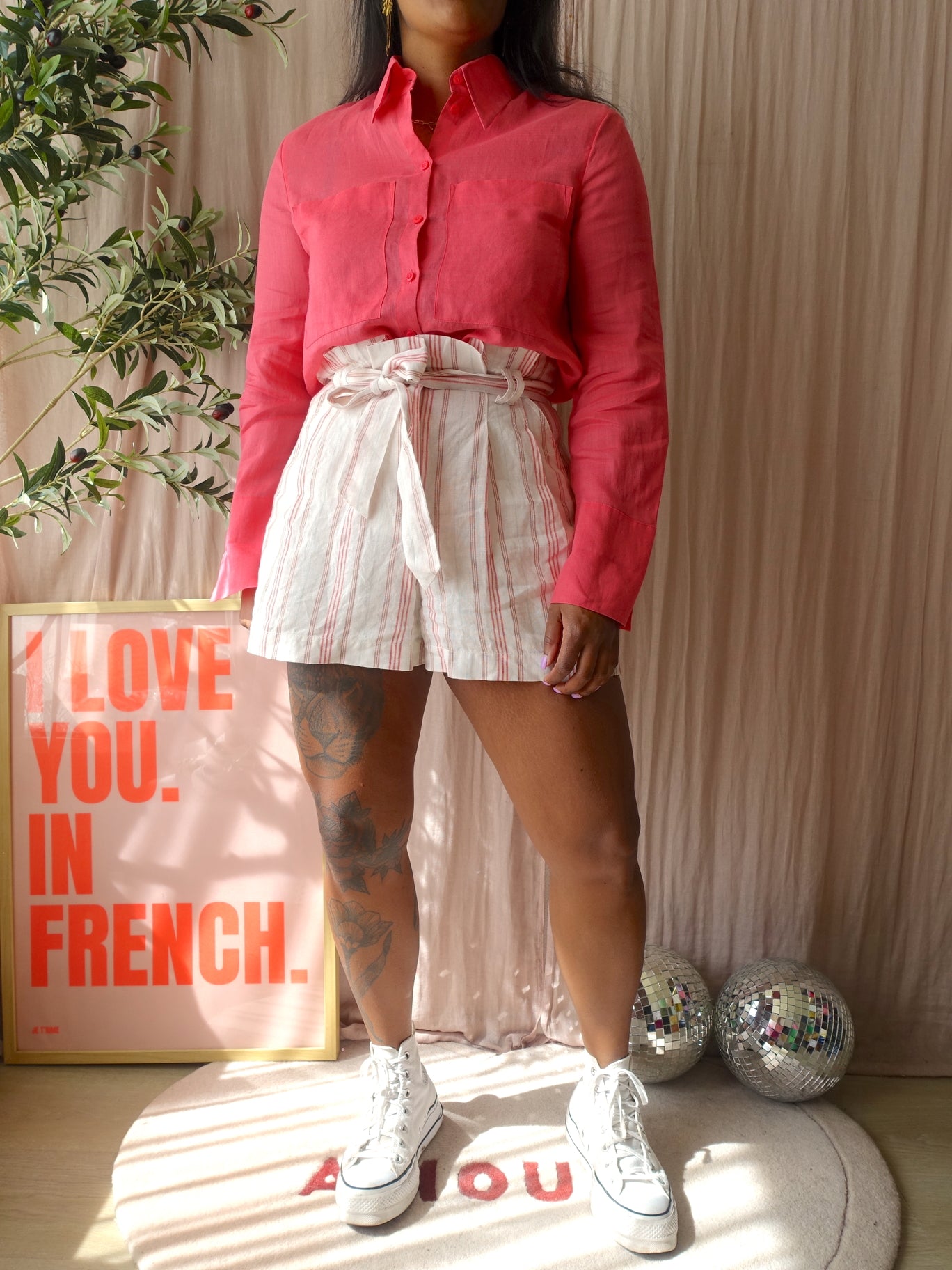 Luisa Cerano ramie shirt calypso coral