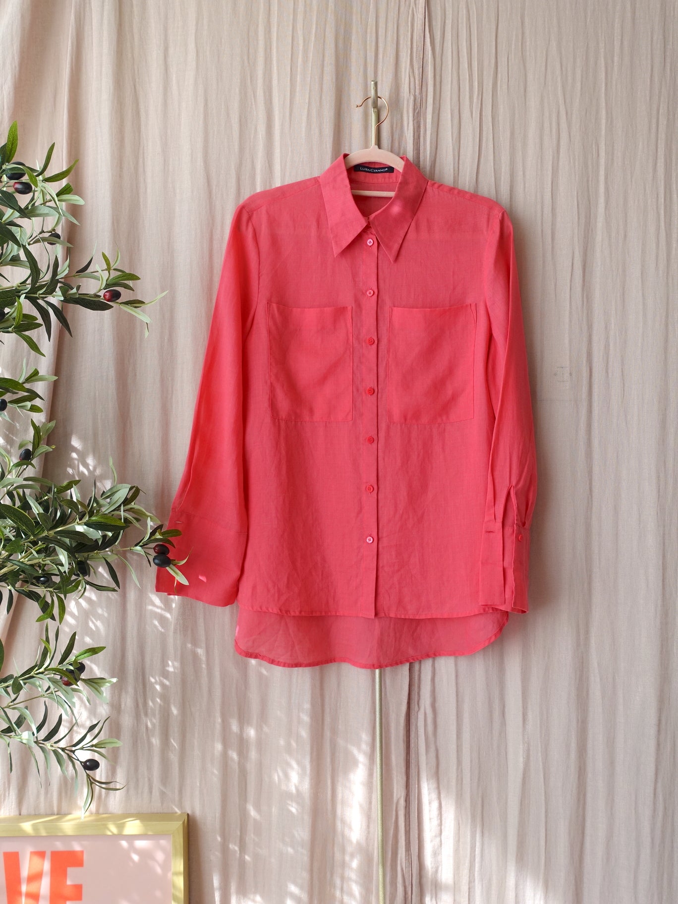 Luisa Cerano ramie shirt calypso coral
