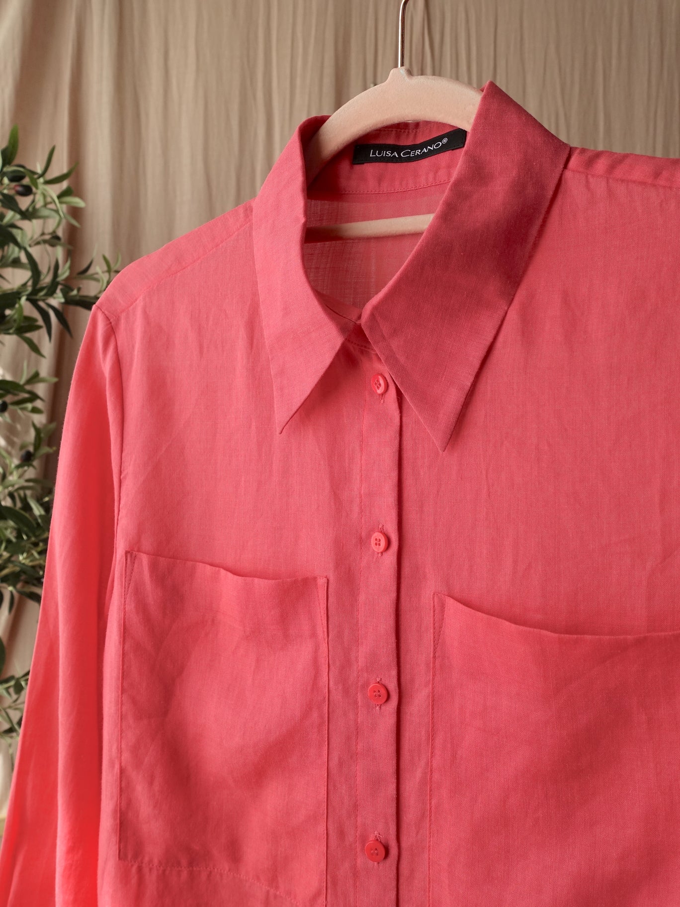 Luisa Cerano ramie shirt calypso coral