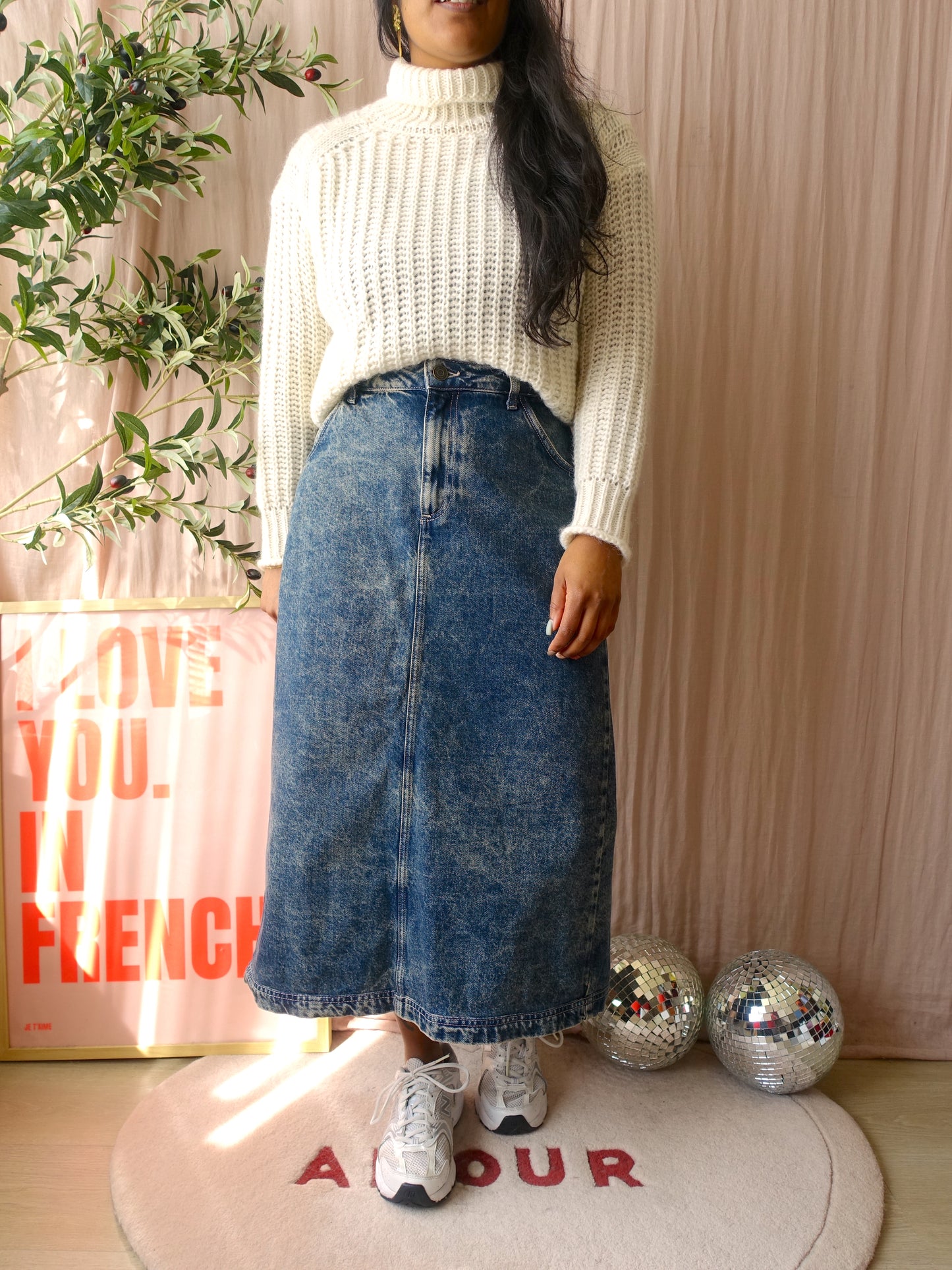 By-Bar mohairmix col knit gebroken wit