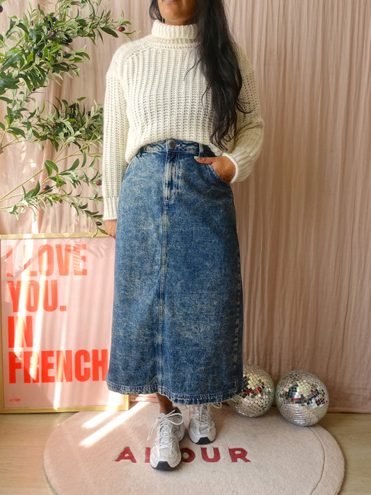 By-Bar mohairmix col knit gebroken wit