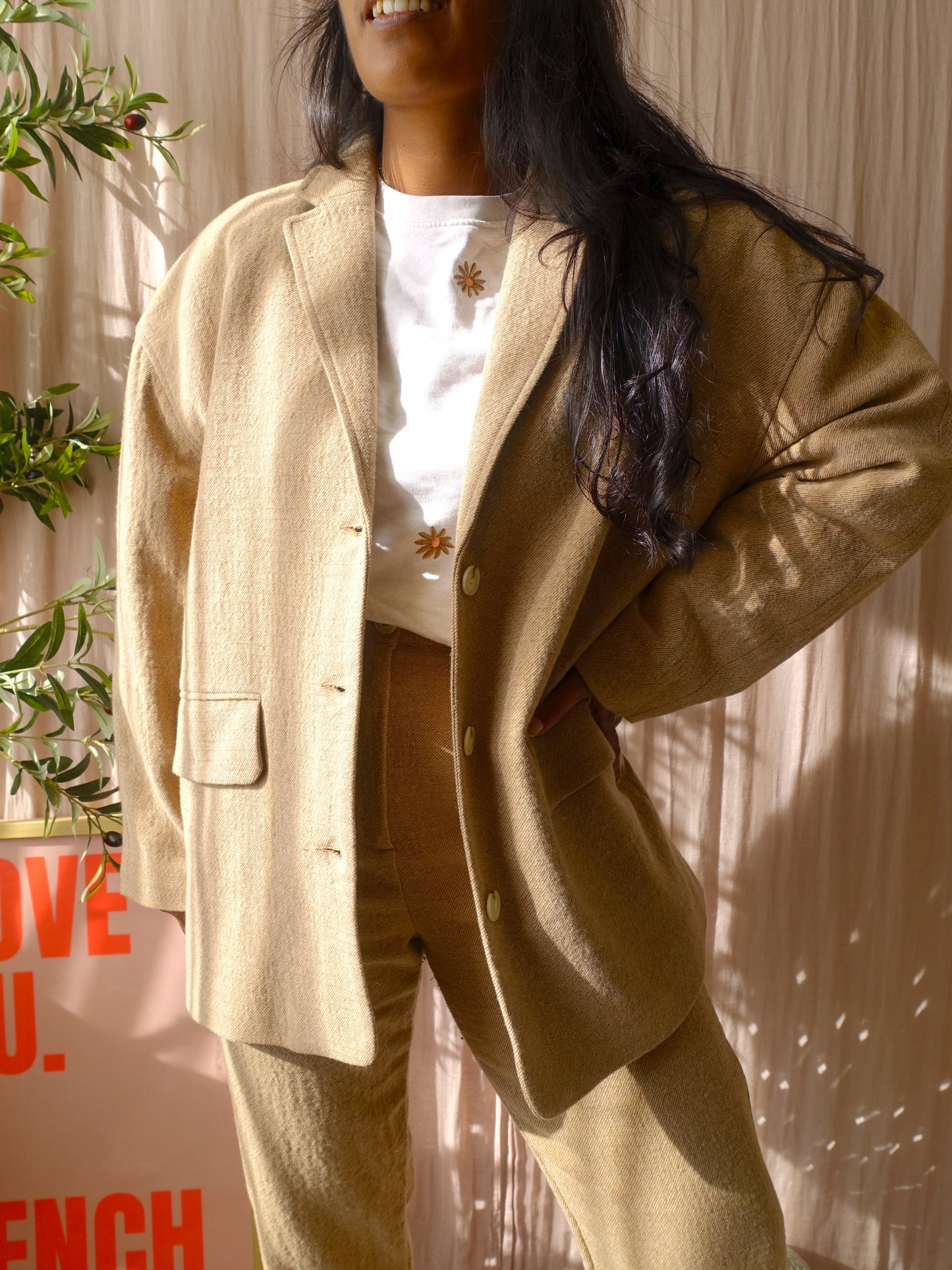 American Vintage viabay blazer caramel
