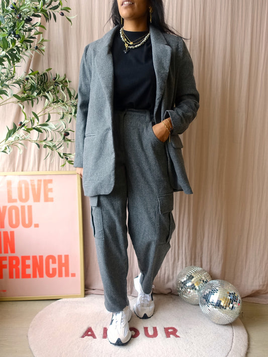 American Vintage wefton blazer platinum grey