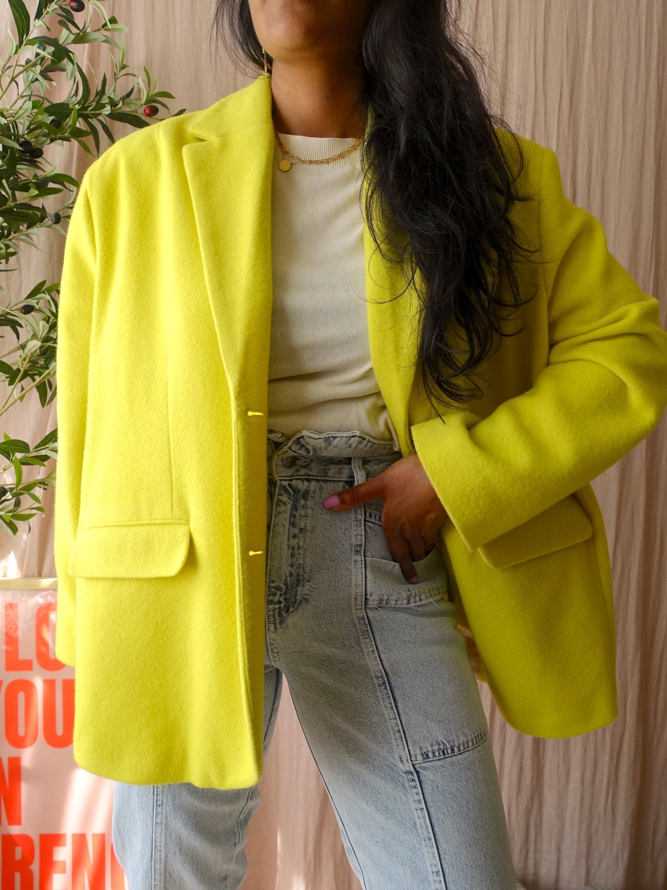 American Vintage soktown blazer bright yellow