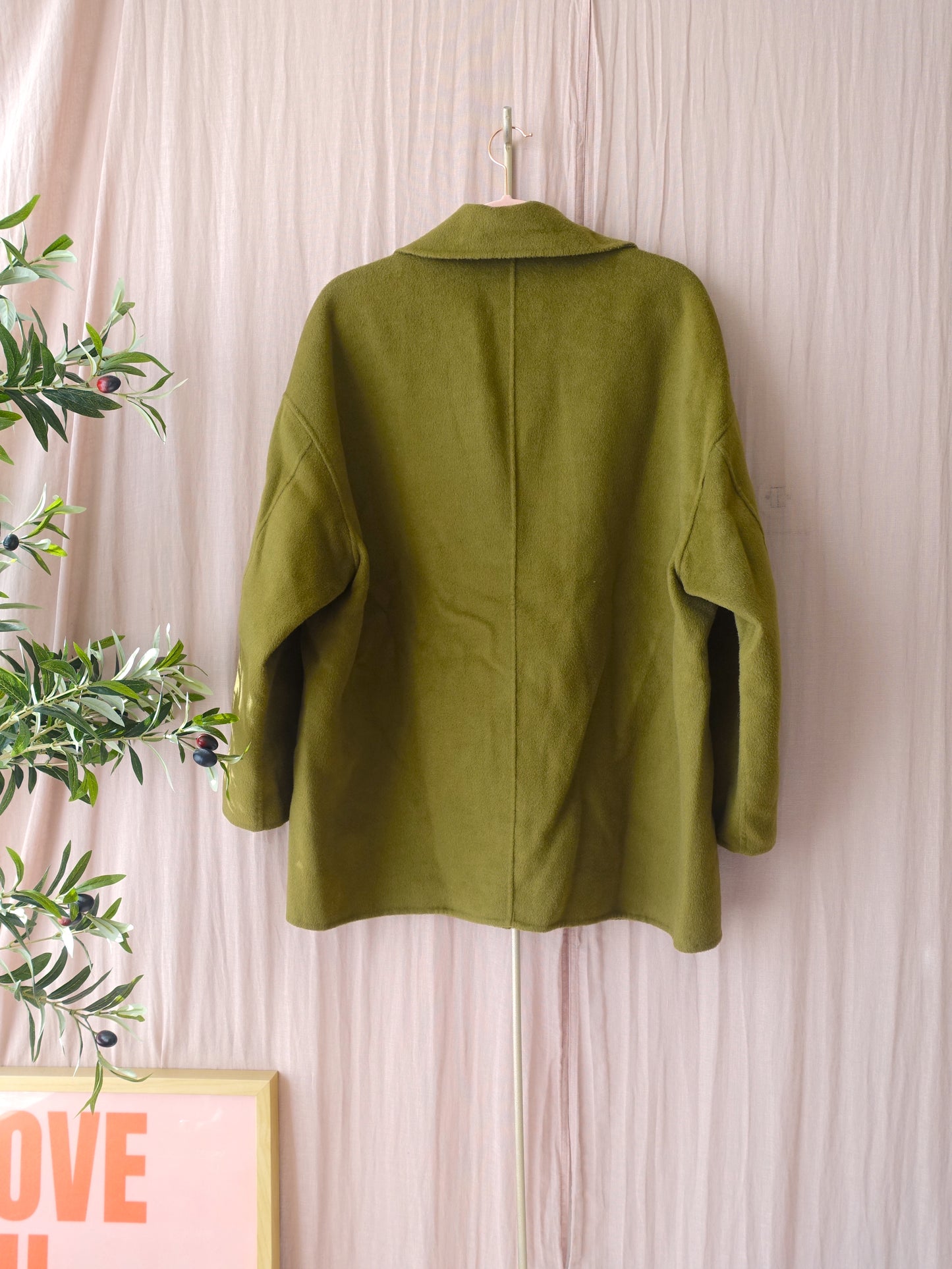American Vintage Dadoulove coat pastel / mos groen