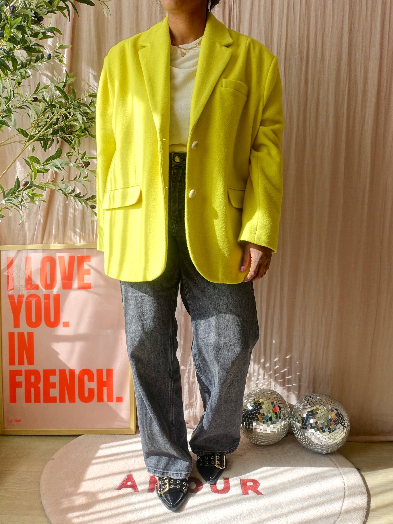 American Vintage soktown blazer bright yellow