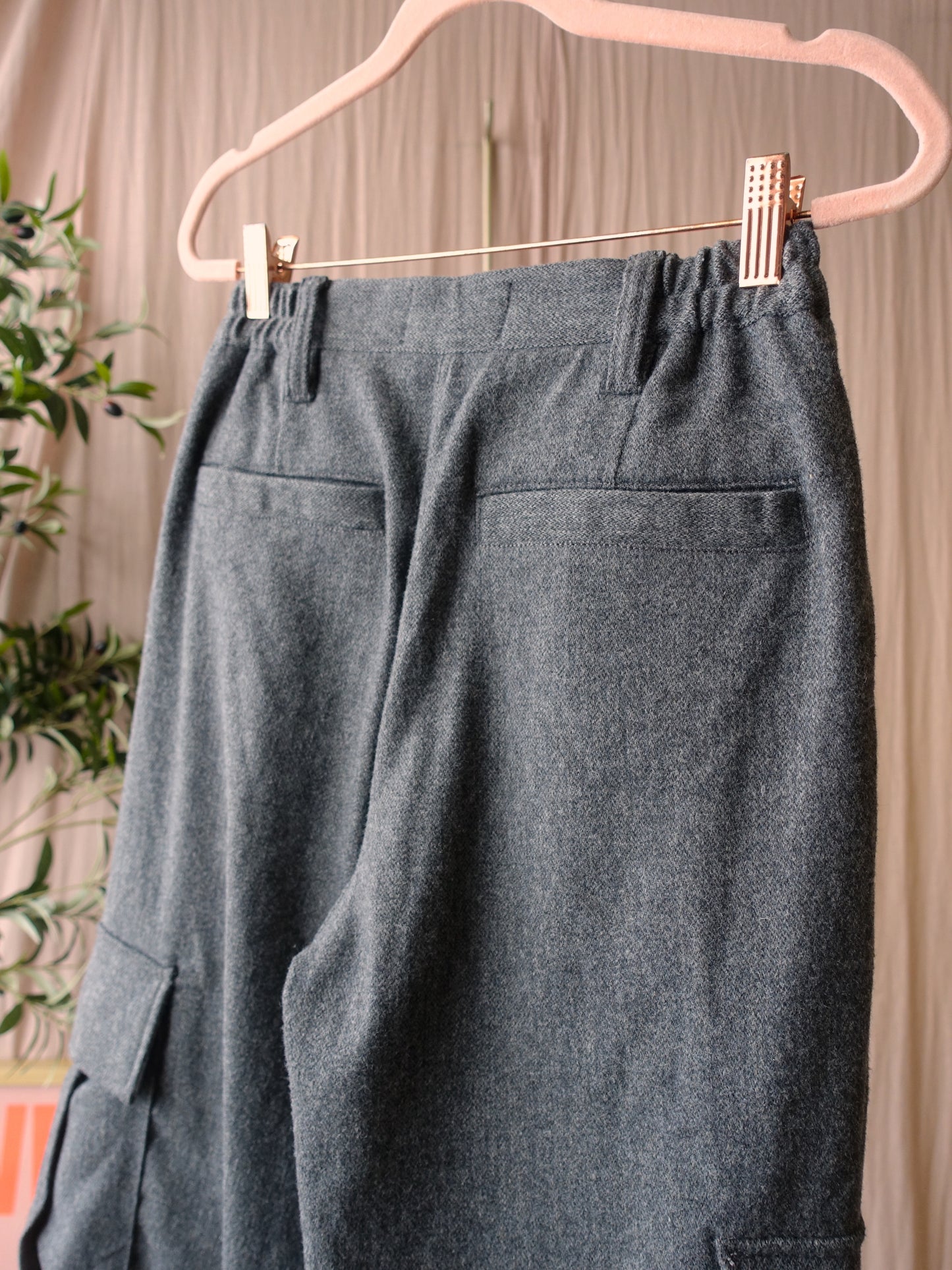 American Vintage wefton woolmix cargo pants smoke grey