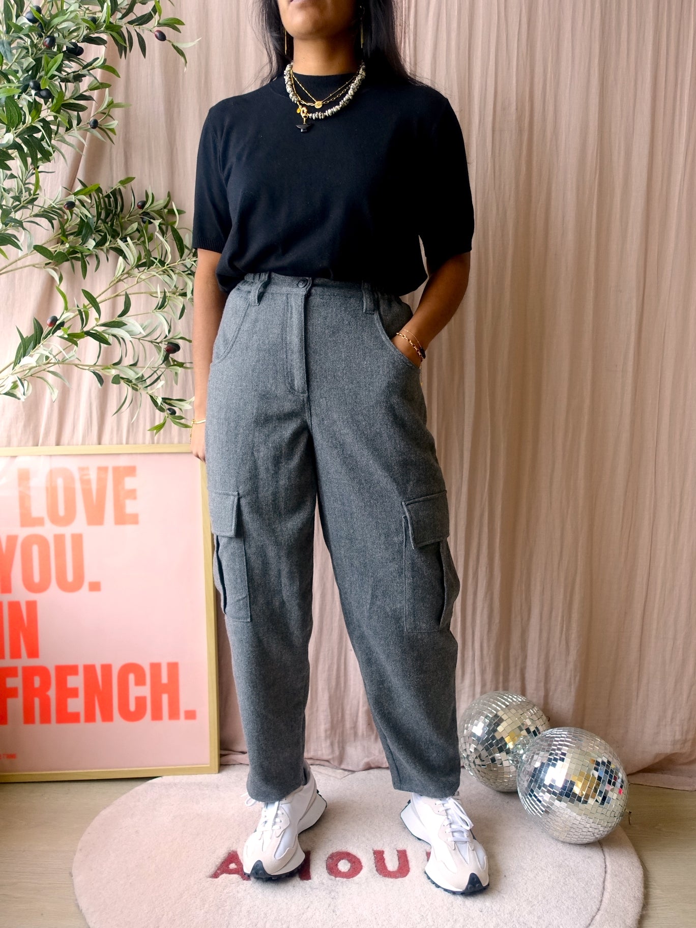 Gina the fine knitted tee zwart
