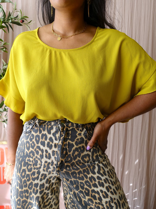 Amitié loose fit top golden ochre