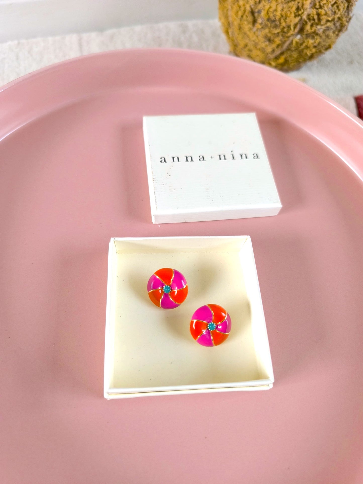 Anna + Nina oorbellen disco diva studs verguld