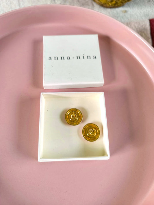Anna + Nina oorbellen disco diva studs verguld