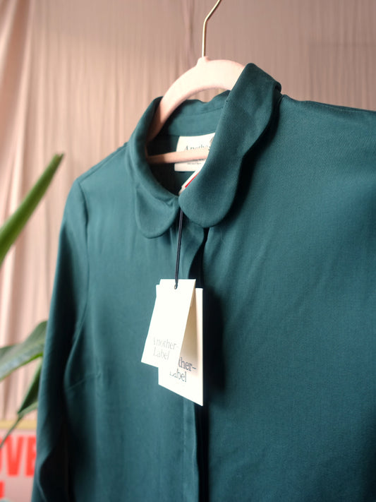 Another Label peri lyocell jurk forest green