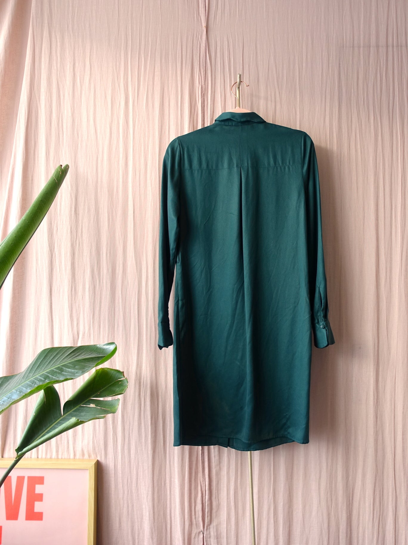 Another Label peri lyocell jurk forest green