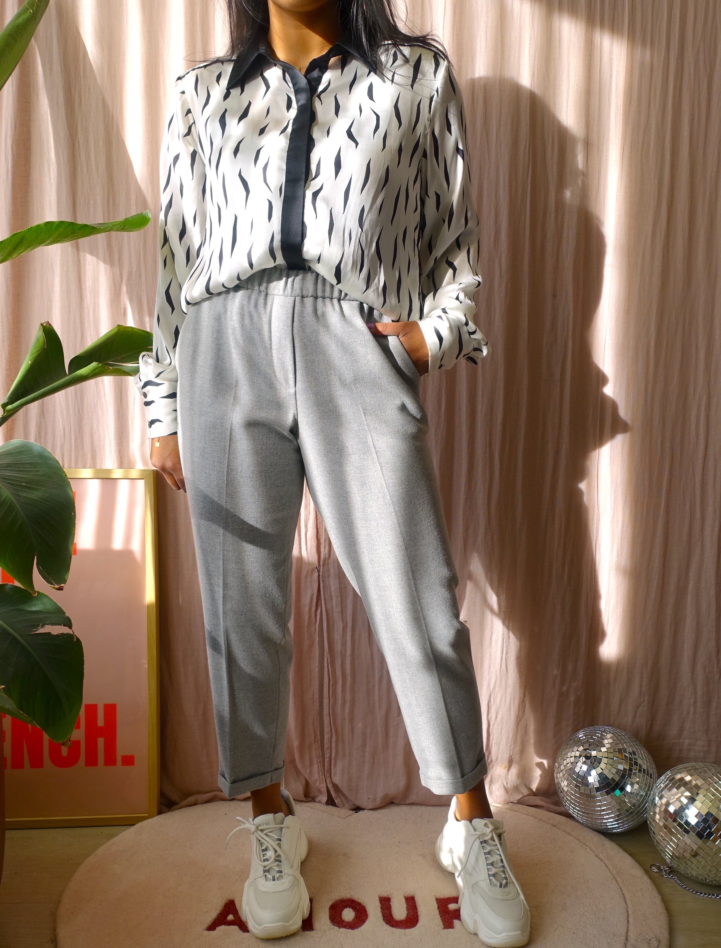 Antonelli Firenze the perfect woolmix pants classic grey