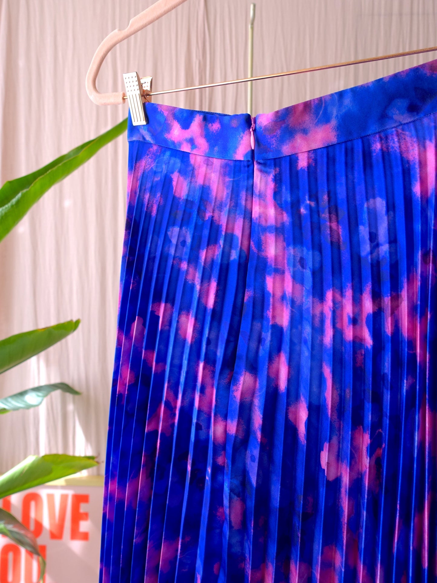 Arket midi plissé rok tie dye