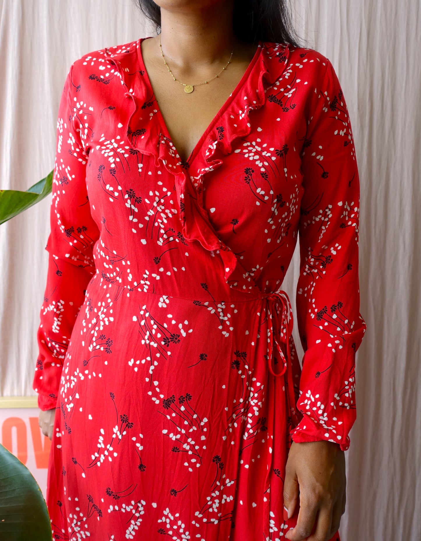 Armedangels midi viscose ruches dress