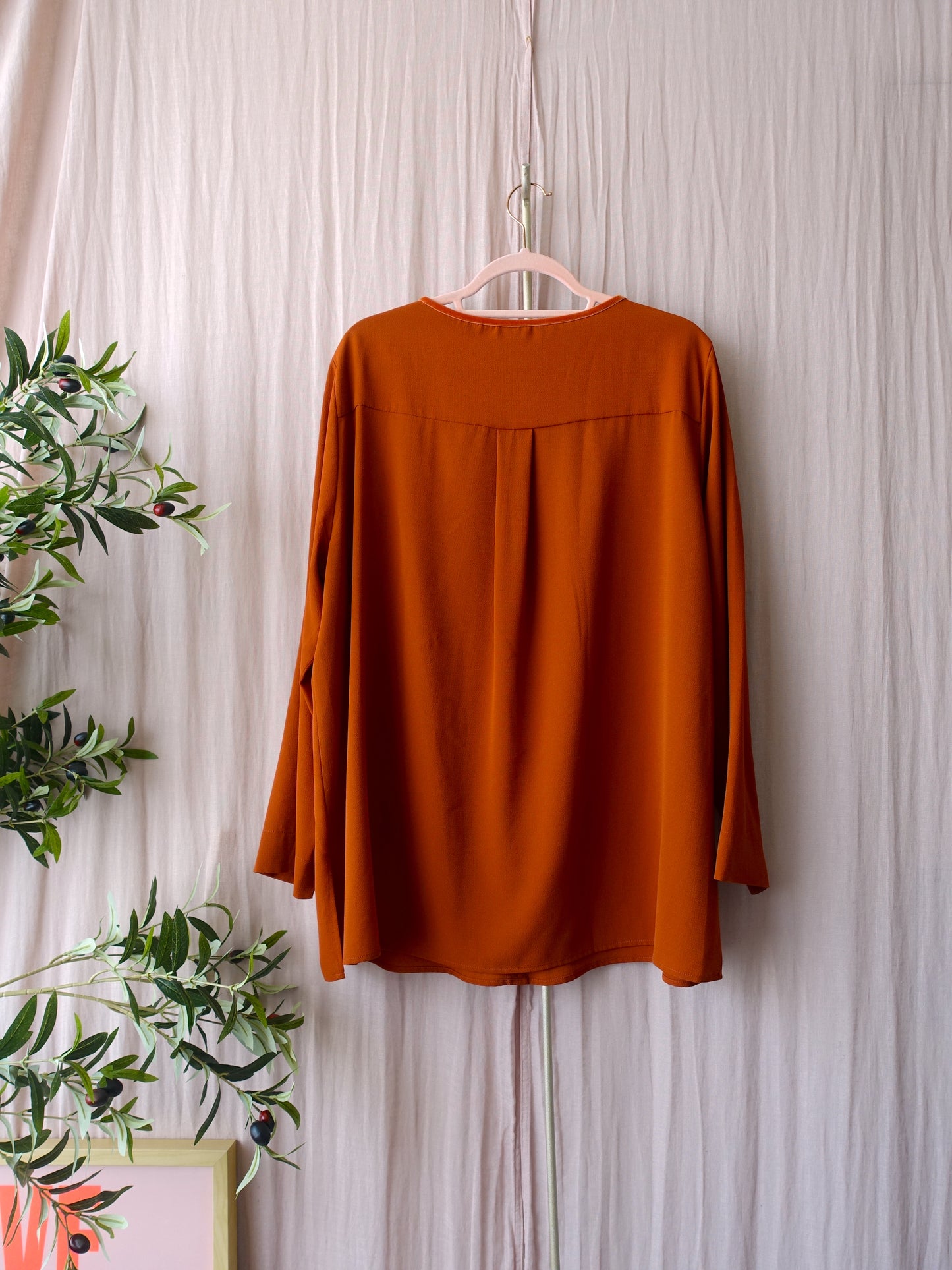 Elena Mirò velvet detail top pumpkin spice