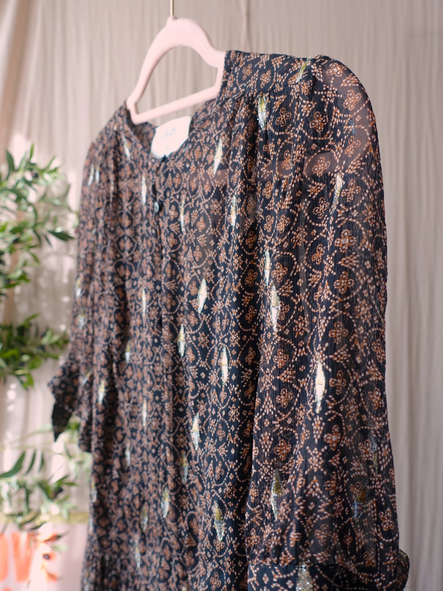 Ba&sh silk blend dress madrid