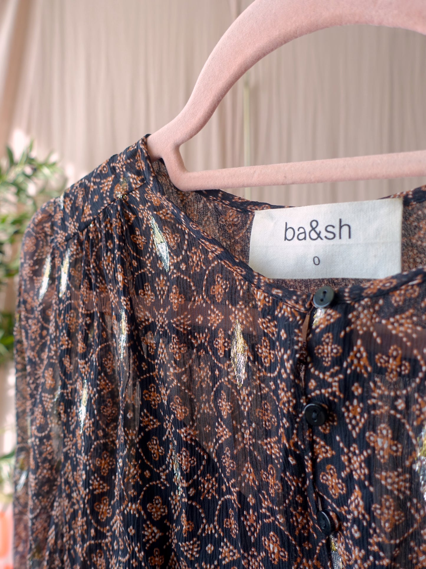 Ba&sh silk blend dress madrid
