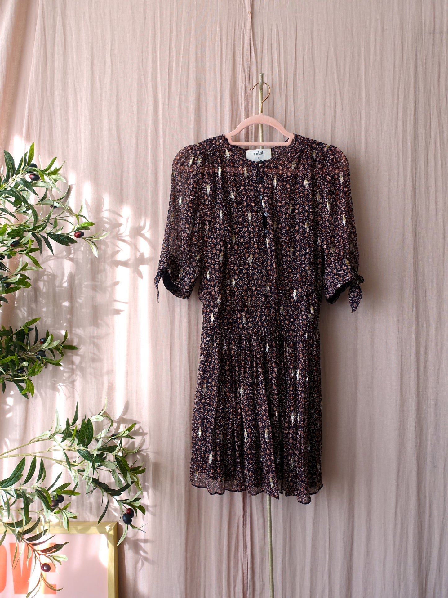 Ba&sh silk blend dress madrid