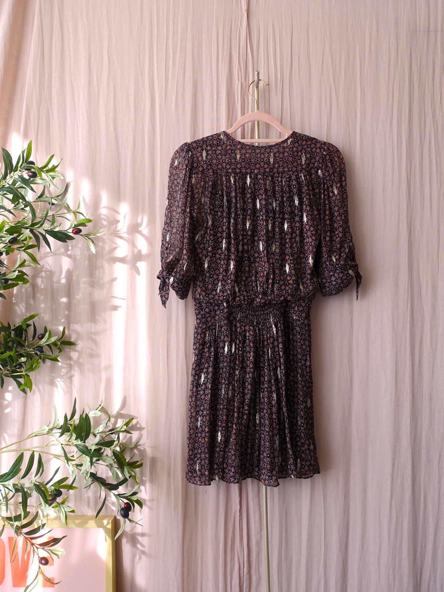 Ba&sh silk blend dress madrid